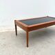 Scandinavian coffee table in teak and black formica, 1960.