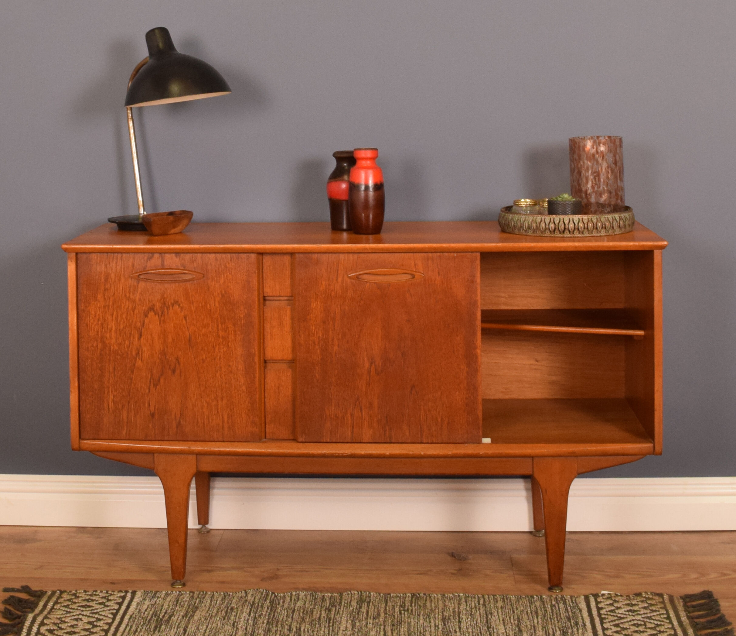 Restored Short Teak Retro Jentique 1960s Sideboard