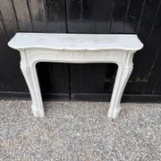 Louis XV style Carrara marble fireplace circa 1900