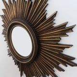 Mid-century convex sunburst mirror
