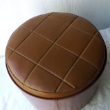 Pouf in skai with storage 60s