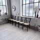 Set of 6 Italian woven rope chairs