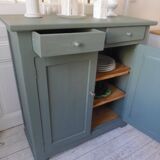 Vintage Parisian sideboard re-enchanted in smoky green.