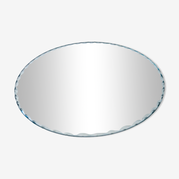 Old round mirror to beveled table, 18 cm