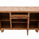 Large Art Deco buffet in walnut veneer and marble, 1930s