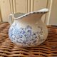 Art deco, broc pitcher iron earth bouquets creil montereau
