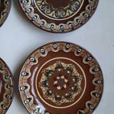 Hand painted pottery plates