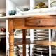Dressing table, bathroom cabinet in wood and marble 80 x 48 cm