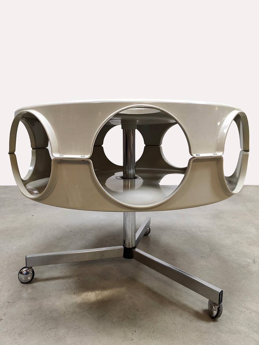 Vintage rotobar space age trolley Curver 'Orange accent'