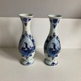 Pair of Delft vases