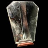 Miroir avec socle en bois