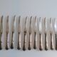 12 silver metal dessert or cheese knives