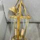 Louis XV style lantern suspension in gilded bronze and glass