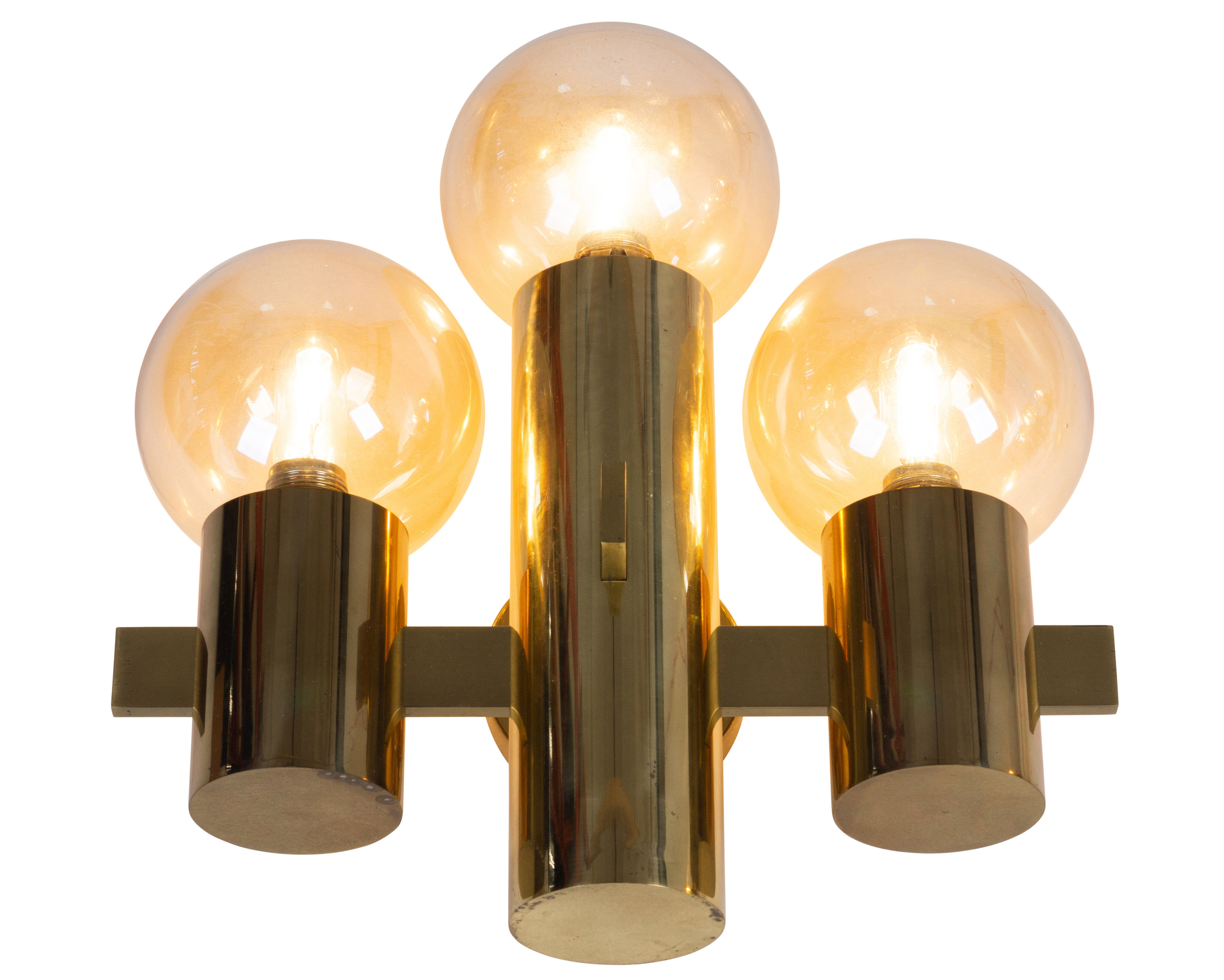 Applique murale et plafonnier en laiton Hans Agne Jakobsson pour Teka