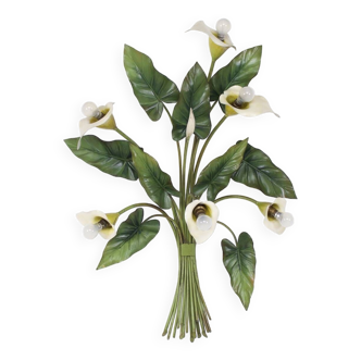 Light wall lamp with Arums / Callas.