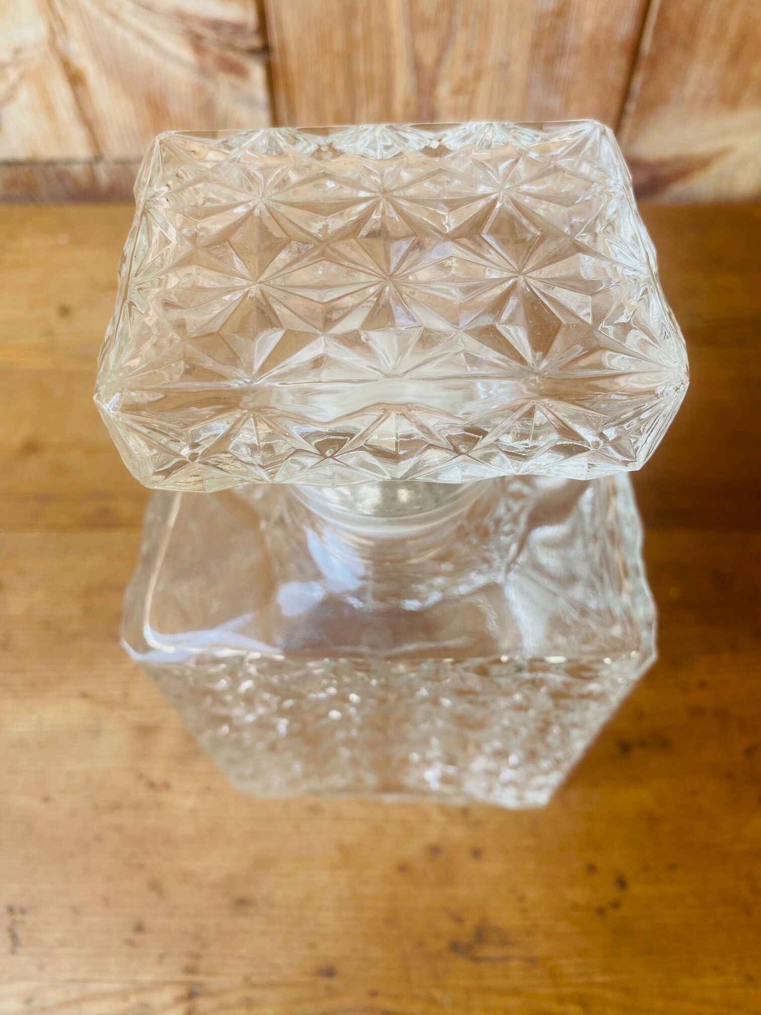 Vintage rectangular whisky decanter 70s
