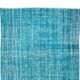 Handmade teal over-dyed rug vintage turkish carpet tek0571