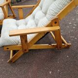 Gillis Lundgren (1929-2016) - Pair of folding armchairs with 3 variable positions - Kontiki model