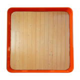 70s pop orange square mirror