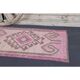 Vintage Turkish Oushak Handmade Wool Cotton Pink Runner Rug 294x283