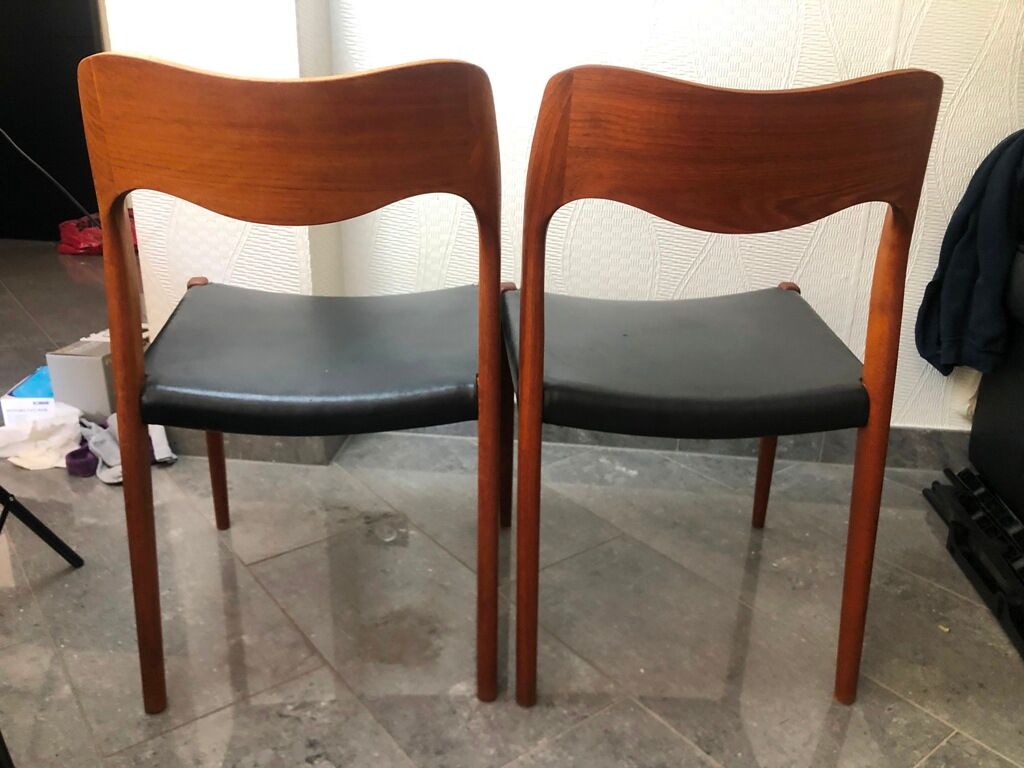 4 Danish jlmoller chairs from the 50s