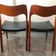 4 Danish jlmoller chairs from the 50s