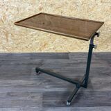 Chariot de service des années 60 et 70, table d'appoint pour dinette, design marron de l'ère spatiale
