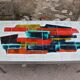 Vintage chrome coffee table and ceramic abstract drawing by Denisco, Belgium, 1970s