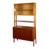 Vintage Mid Century wandkast door 'Jirak' voor 'Tatra'