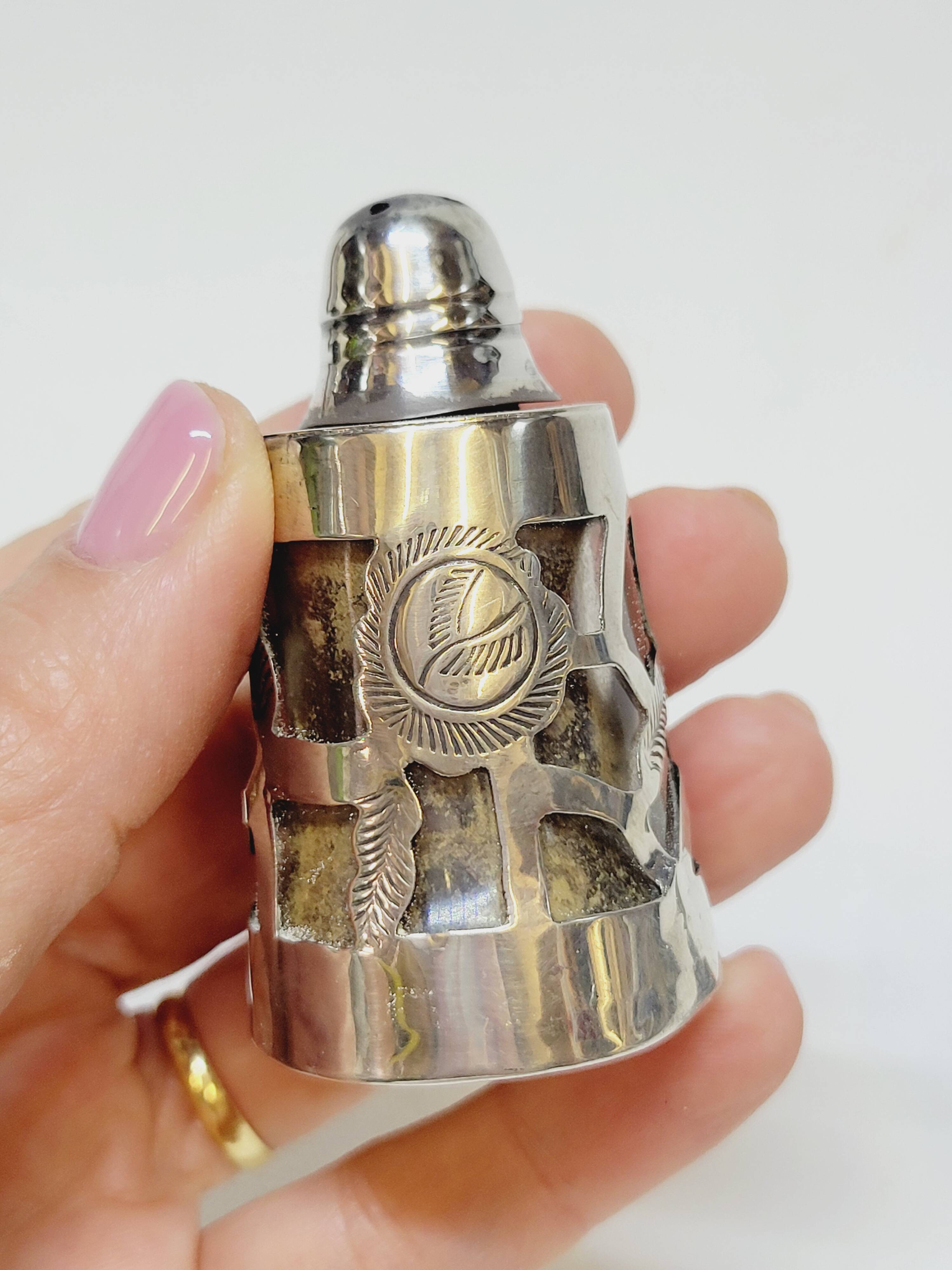 Vintage Mexican 925 Silver Salt and Pepper Shakers