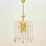 Murano Glass Teardrop Waterfall Chandelier, Italy, 1970s
