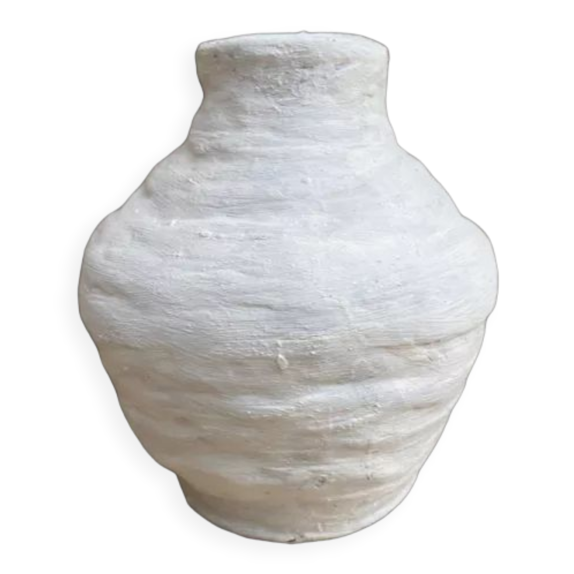 White terracotta vase