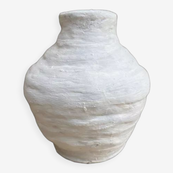 White terracotta vase