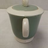 Digoin Sarreguemines almond green vintage Art Deco earthenware coffee set