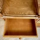 Large arch bookshelf "Pacific Rattan" sun cane bohemian chic