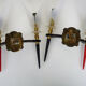 Pair of vintage Rockabilly double wall lamps