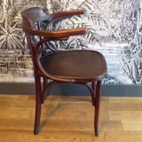 Vintage armchair in curved wood