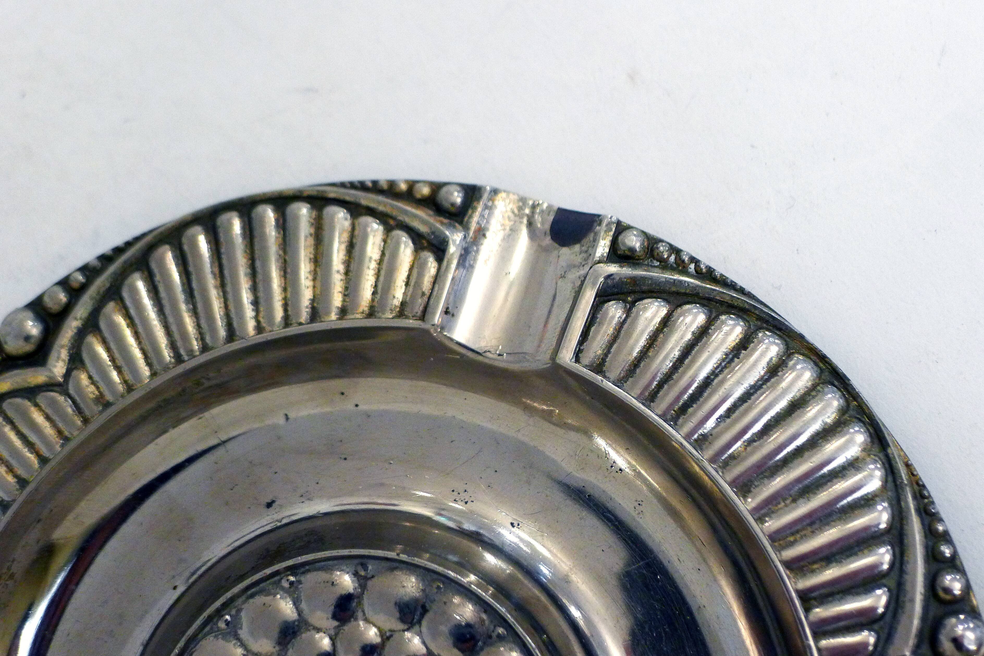 Art Deco chrome ashtray