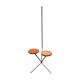 Lampadaire tripode vintage 2 tablettes formica années 60