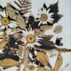 Doverstone Heather plate, ochre brown botanical design, England 70s