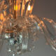 Venetian chandelier in colorless Murano glass with 6 light arms, circa 1930