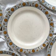 10 assiettes plates en terre de fer « Lamartine » Salins