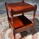Antique mahogany rolling trolley