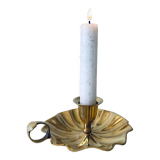 Indian candle holder in golden brass