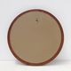 Round Teak Mirror with Blue Ceramic Stud Decoration by Deknudt, 1960s
