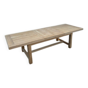 Table de ferme en chêne - rallonges