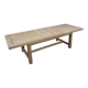 Solid oak farmhouse table with extensions.