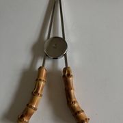 1960 dlg Adnet steel and bamboo ice tongs