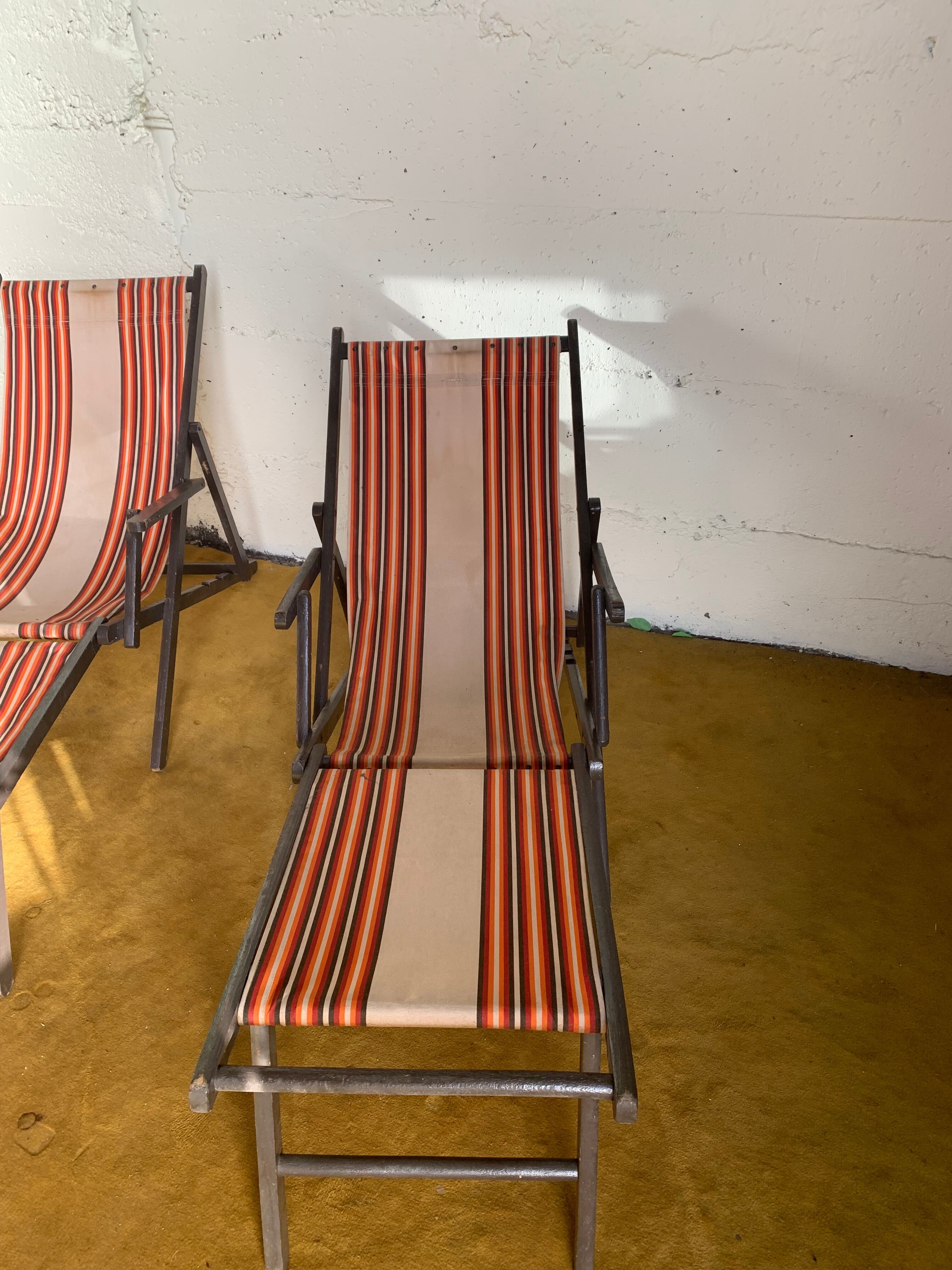 Pair of deck chairs
