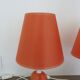 Pair of ceramic bedside lamps, 70s 80s design, vintage.